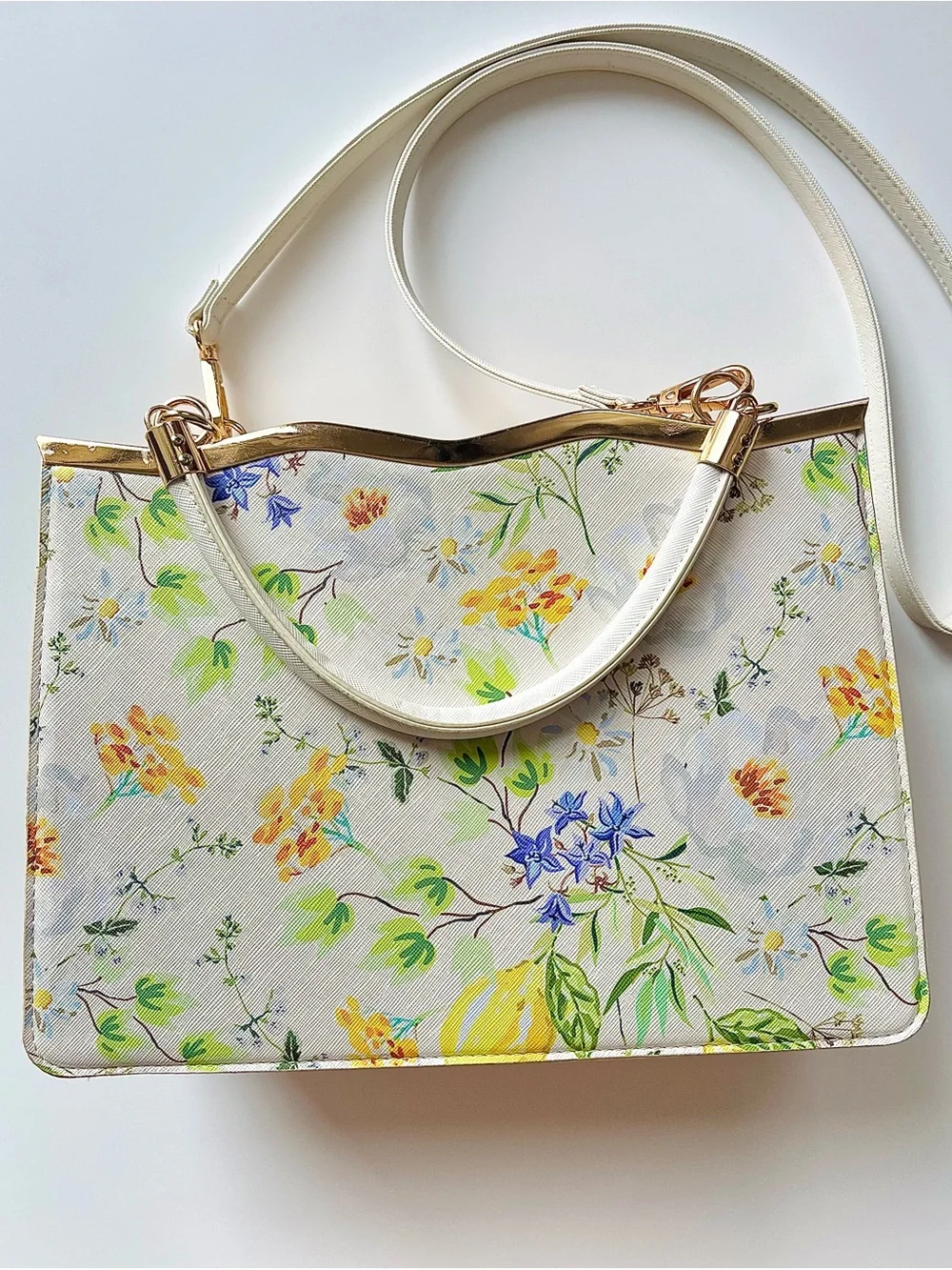 🍋 crossi gorgeous lemon + floral printed crossbody purse